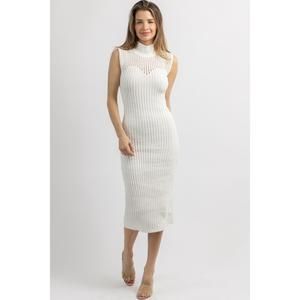NEW CREAMON classic chenille dress in ivory